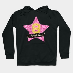 8th Birthday Gifts Women Fabulous - Pink Gold Hoodie